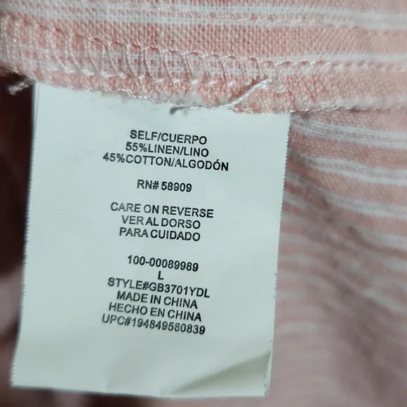 GB Pink/White Pinstripe SZ L Jacket - Picture 15 of 16